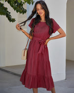 Tiered Belted Dress