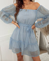 Off Shoulder Belted Dress