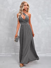 Velvet Key Hole Sleeve Maxi Dress