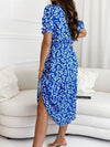 Leaf Print Midi Dress Sale