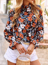 Cuff Sleeve Floral Blouse Sale