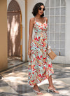 Printed V Neck Maxi Dress