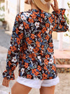 Cuff Sleeve Floral Blouse Sale