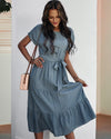 Tiered Belted Dress