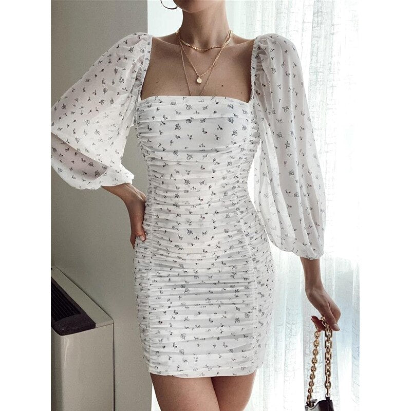 Short Puff Sleeve Dress