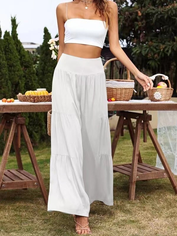 Jersey Relaxed Wide Leg Trousers