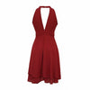 Halter neck Wave Hem Dress