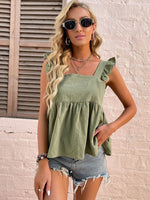 Ruffle Sleeveless Top