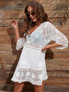 V Neck Lace Cover Up