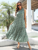 One Shoulder Tie Maxi Dress