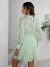 Embroidered Lace Sleeve Dress Sale