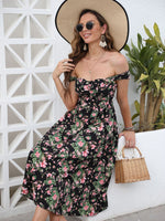 Off Shoulder Floral Dress