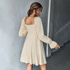 Puff Sleeve Square Neck Dress