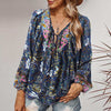 Bohemian Floral Print Blouse