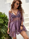 V Neck Lace Cover Up