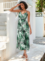 Printed V Neck Maxi Dress