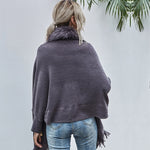 Faux fur fringe edge cape