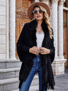 Faux fur fringe edge cape