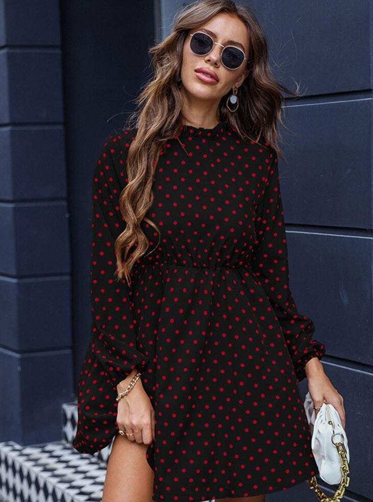 Short Red Polka Dot Dress