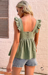 Ruffle Sleeveless Top