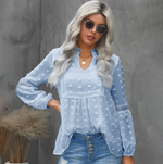 Chiffon Dotted Lace Blouse