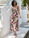 Printed V Neck Maxi Dress