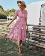 Striped Short Sleeve Dress