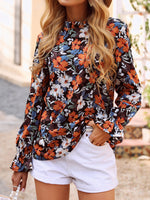 Cuff Sleeve Floral Blouse Sale