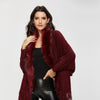 Faux fur fringe edge cape