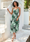 Printed V Neck Maxi Dress