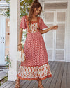 Square Neck Gypsy Maxi Dress