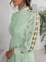 Embroidered Lace Sleeve Dress Sale