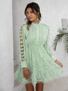 Embroidered Lace Sleeve Dress Sale