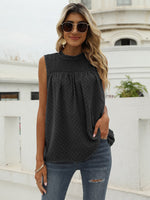 Sleeveless Dotted Blouse