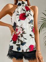 Halterneck Rose Top- Sale